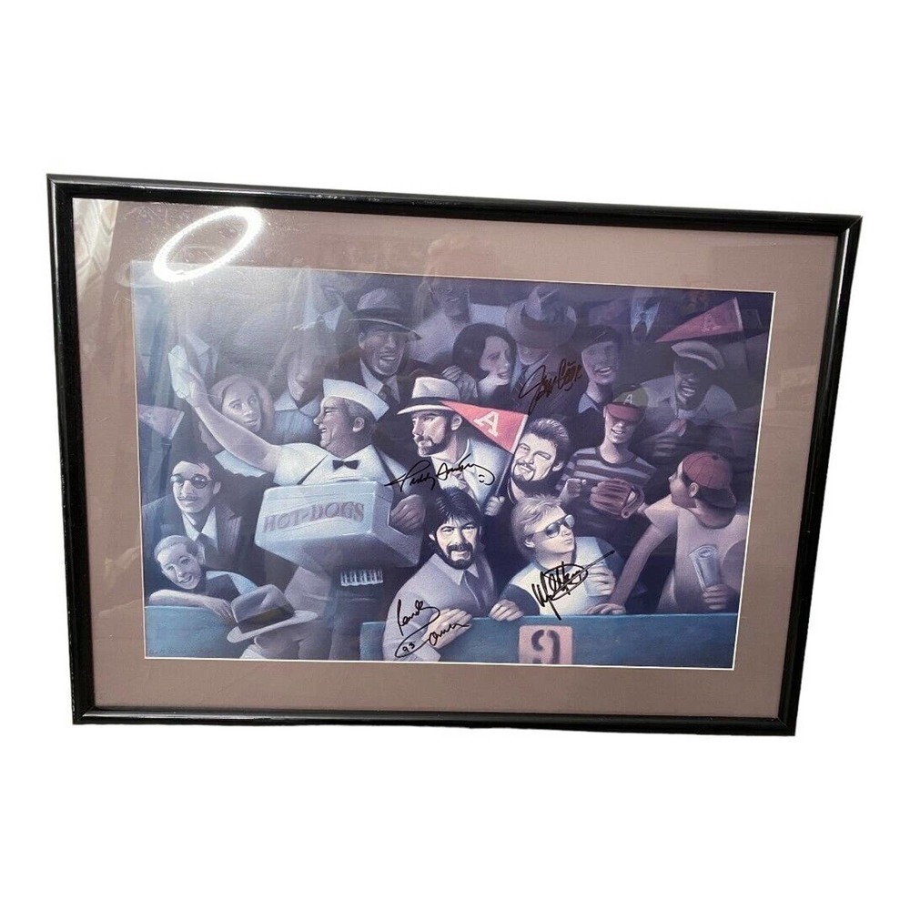 Custom Made Band ‘Alabama’ With Original Signatures Picture Frame Poster Vintage